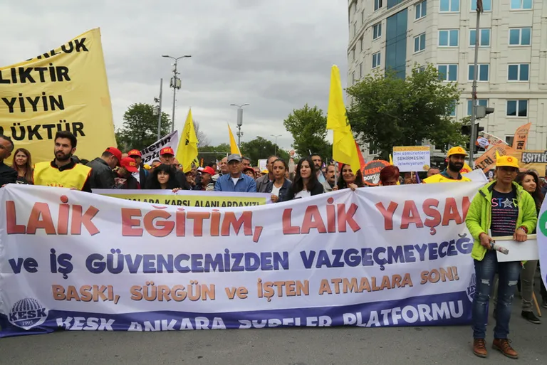 Susmayacağız! Sinmeyeceğiz! Boyun Eğmeyeceğiz! Laiklik ve İş Güvencemiz İçin Alanlardaydık!