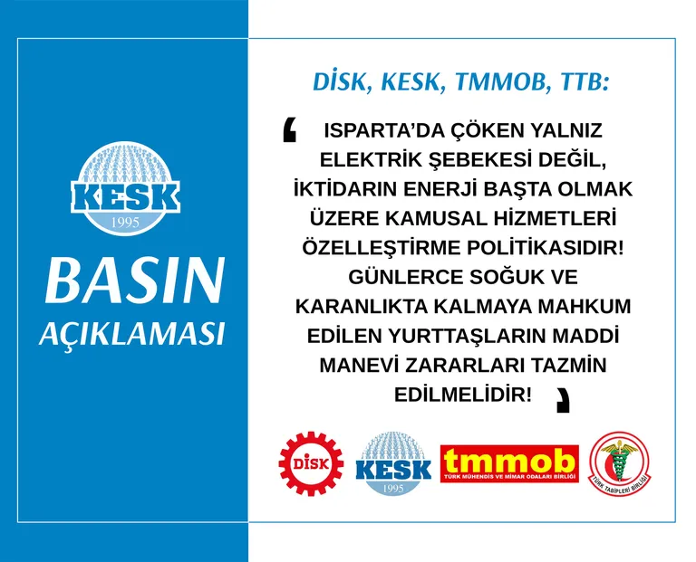 Isparta’da Çöken İktidarın Özelleştirme Politikasıdır!