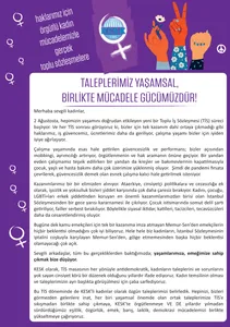 Haklarımız İçin Örgütlü Kadın Mücadelemizle Gerçek Toplu Sözleşmelere!