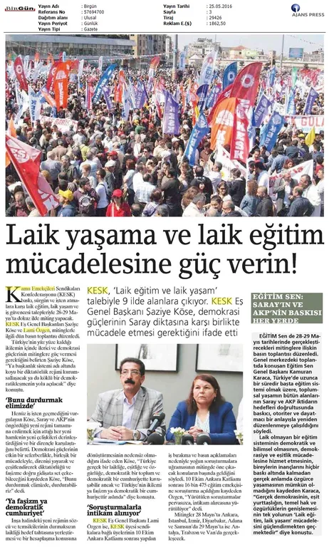 Basında 28-29 Mayıs Miting Hazırlıkları