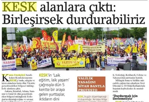 Basında 28-29 Mayıs Mitinglerimiz