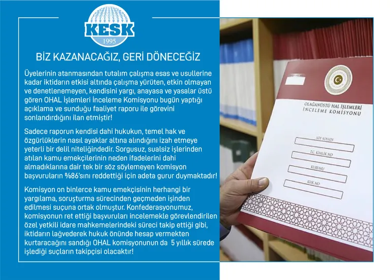 Biz Kazanacağız! Geri Döneceğiz!