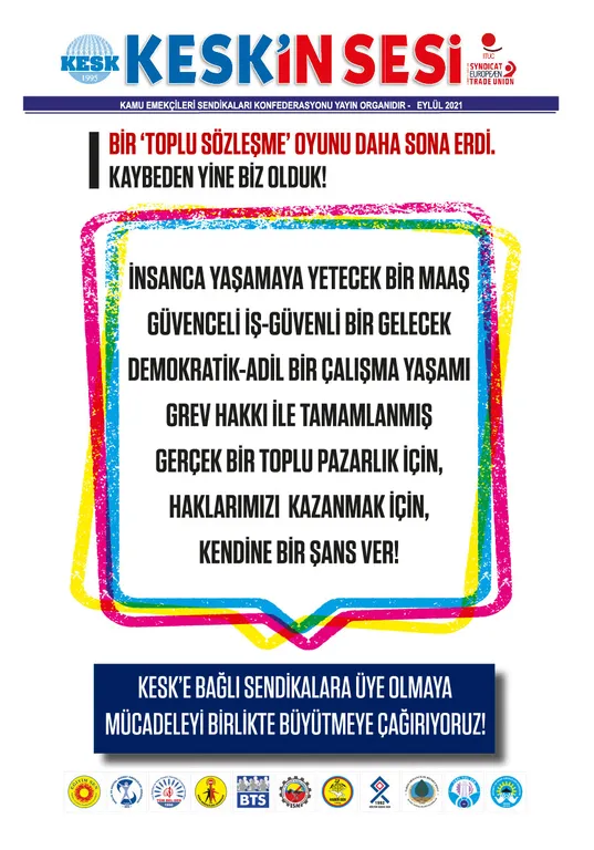 Toplu Sözleşme Oyunu Sona Erdi! Bir daha kaybetmemek için sendikalarımızda örgütlenmeye çağırıyoruz!