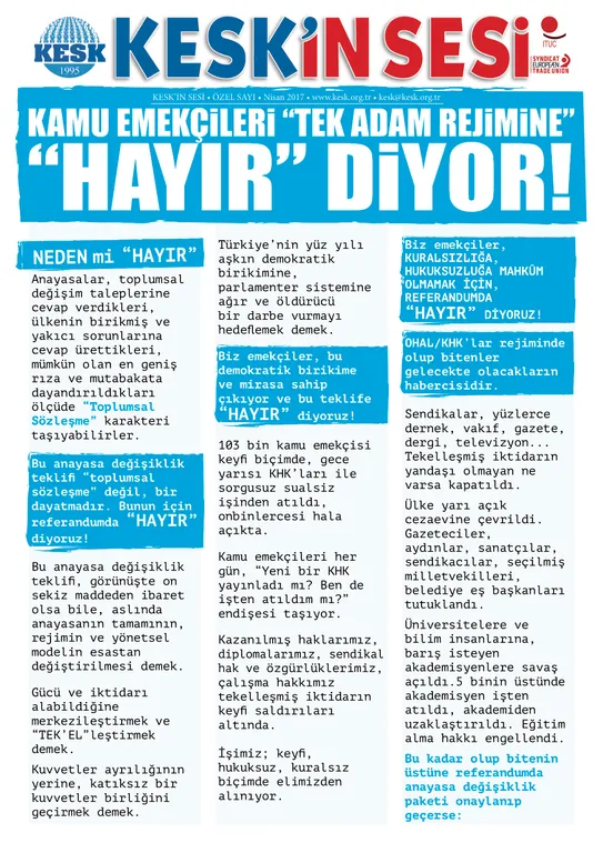 Kamu Emekçileri "HAYIR" Diyor!