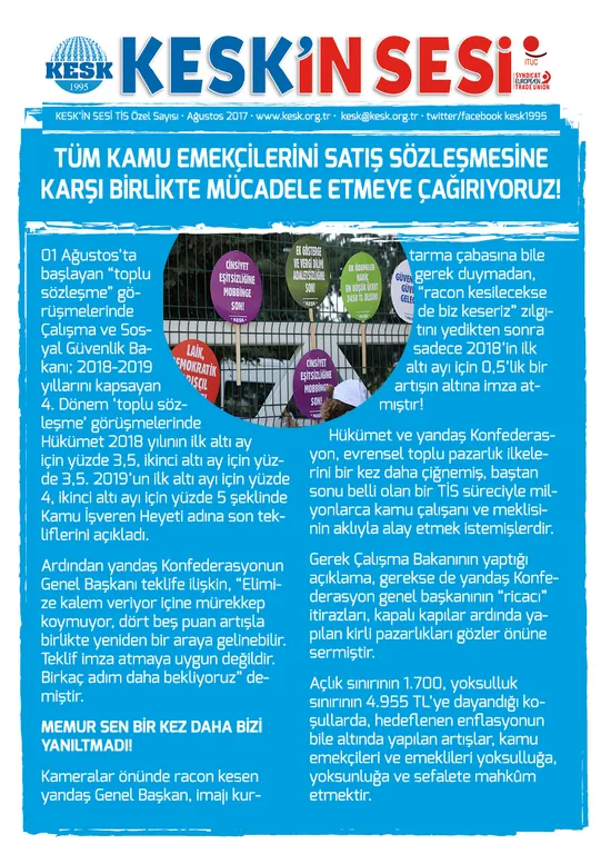 Tüm Kamu Emekçilerini Satış Sözleşmesine Karşı Birlikte Mücadele Etmeye Çağırıyoruz!