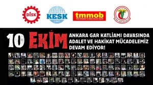 10 Ekim Ankara Gar Katliamı Davasında Adalet ve Hakikat Mücadelemiz Devam Ediyor!