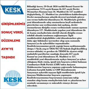 GİRİŞİMLERİMİZ SONUÇ VERDİ, DÜZENLEME AYM’YE TAŞINDI!