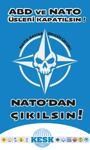 NATO PANKART : ABD ve NATO ÜSLERİ KAPATILSIN!