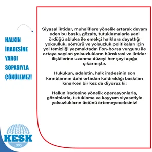 HALKIN İRADESİNE YARGI SOPASIYLA ÇÖKÜLEMEZ!